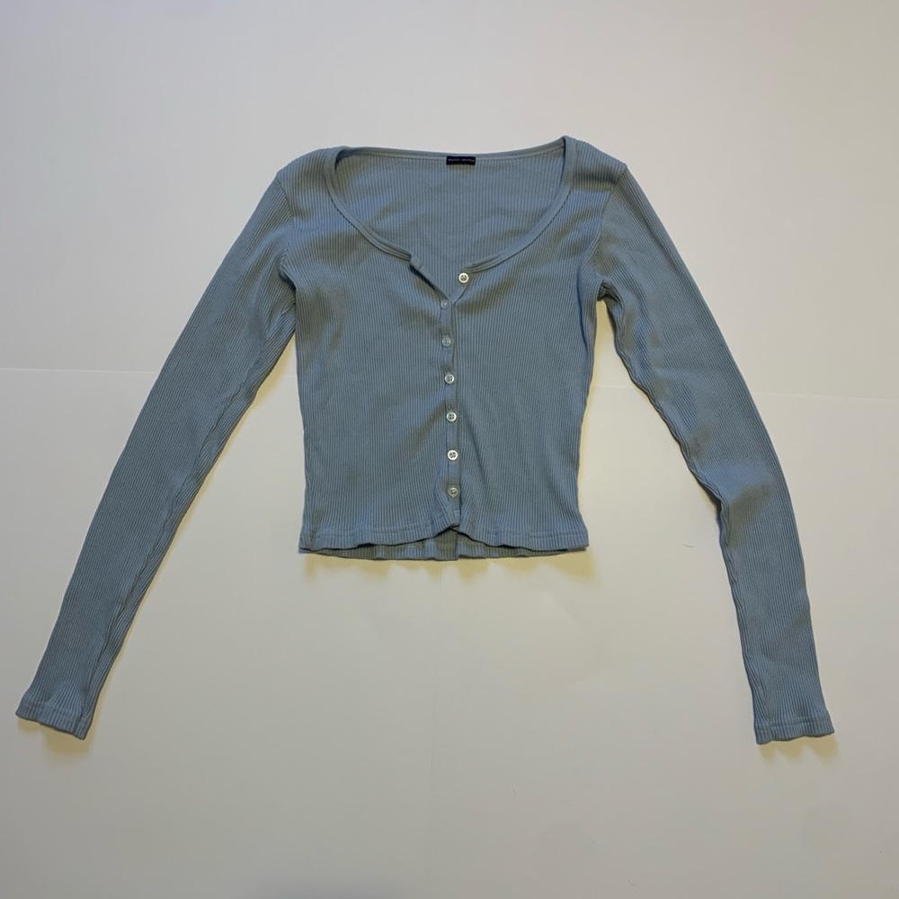 Brandy Melville button up crop top